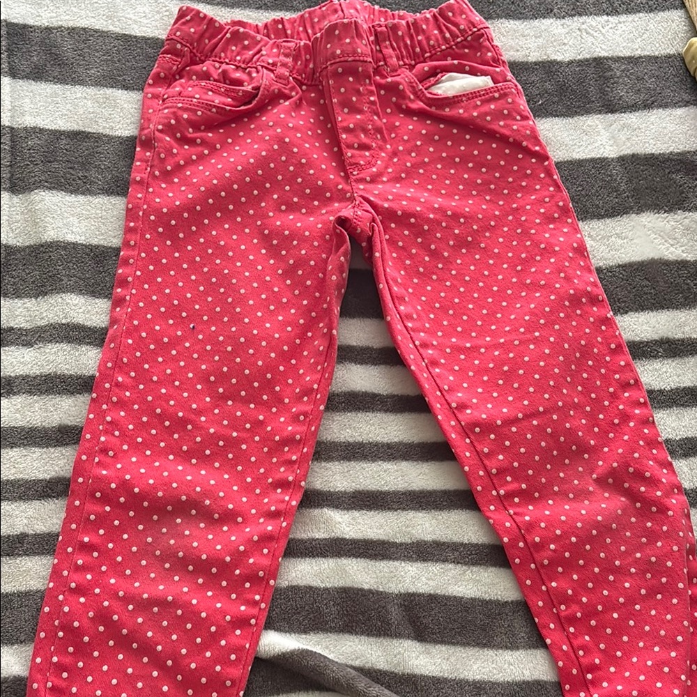 Polka Dot Kids Pants - Pink